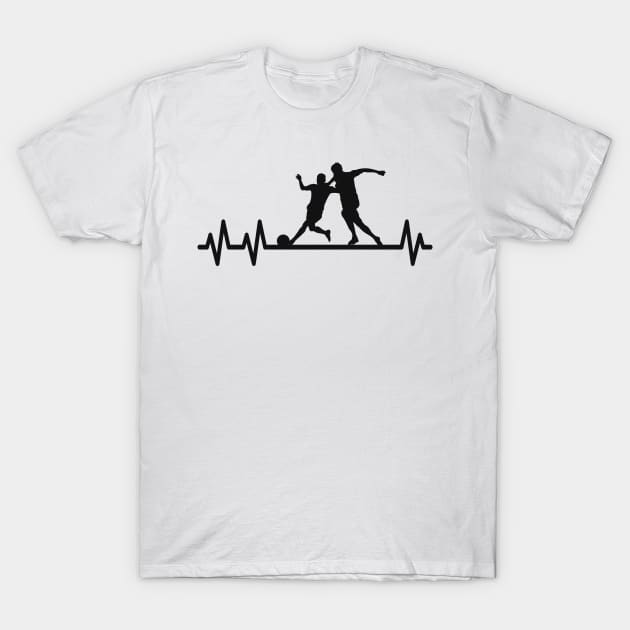 Soccer Heartbeat Pulse Heart Rate T-Shirt by Foxxy Merch